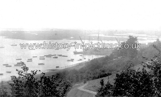 View from the Cliffs, looking west, Leigh on Sea, Essex. c.1911.